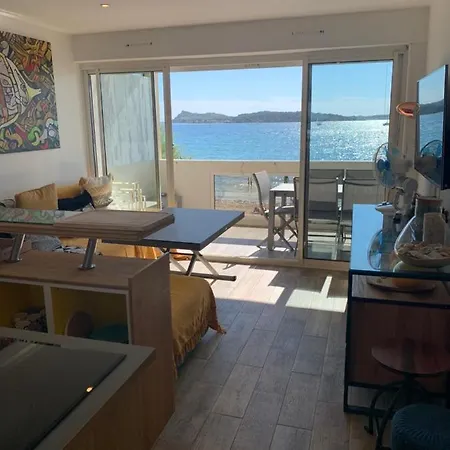 T3 Les Pieds Dans L'eau, Plage Du Cros, Vue Mer Appartement *