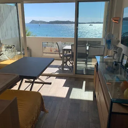 T3 Les Pieds Dans L'eau, Plage Du Cros, Vue Mer Appartement Six-Fours-les-Plages