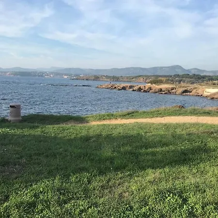 T3 Les Pieds Dans L'eau, Plage Du Cros, Vue Mer Appartement Six-Fours-les-Plages